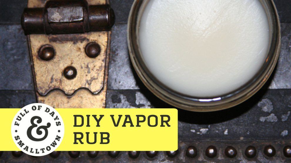 Ways To Use Coconut Oil - Vapor Rub
