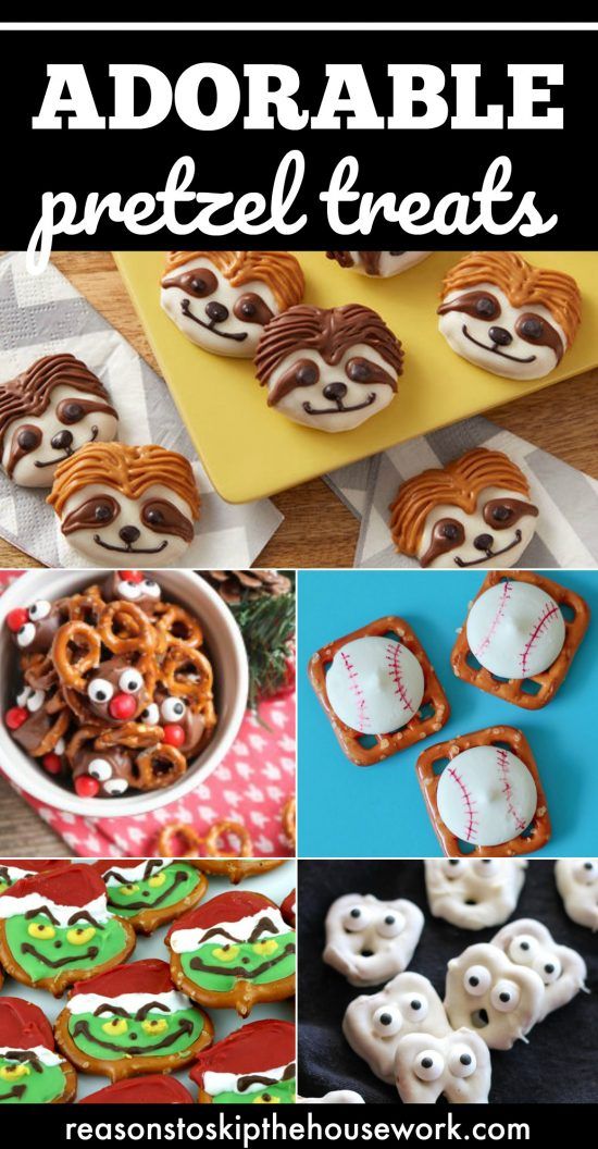 Cute pretzel treats for every occasion. Cute and delicious and perfect for parties!