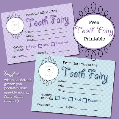 Free Tooth Fairy Receipt Printable