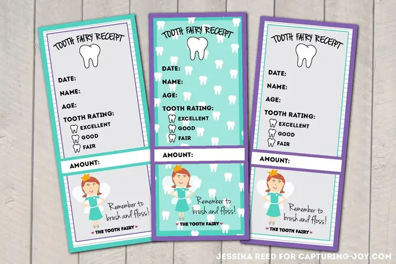 Tooth Fairy Receipt Free Printable