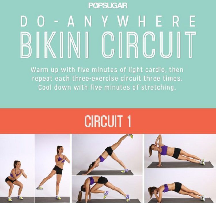 A Do-Anywhere Bikini Circuit: Quick and Easy Workout to Do at Home