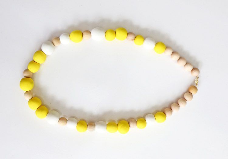 Happiness is a Big, Yellow Clay Necklace