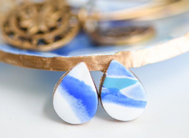 Marbled Clay Earrings