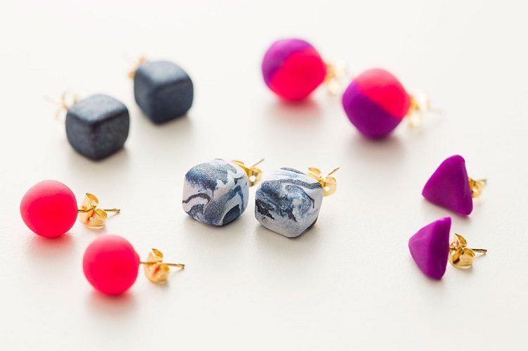 Cute and Quirky Clay Studs