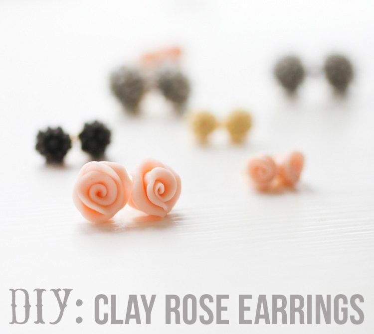 DIY Clay Earrings as Sweet as Roses: DIY Clay Jewelry