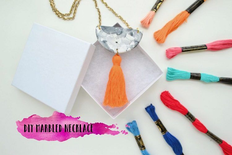 A Necklace That Combines Clay and Tassels?