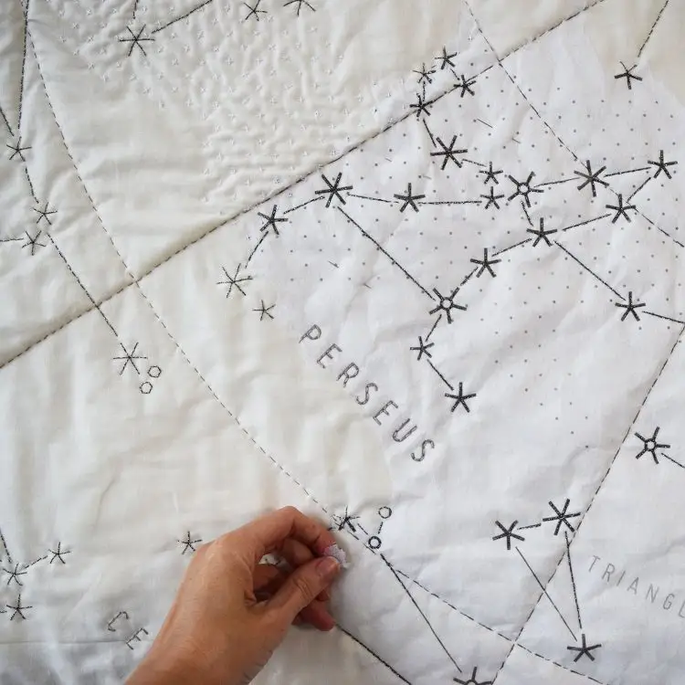 DIY Space-Inspired Projects: A Constellation Patchwork Quilt