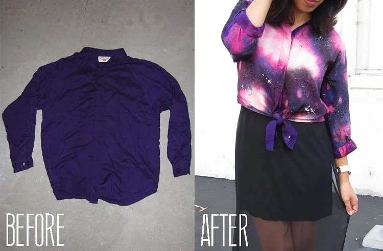 Cool, Space-Inspired Cropped Blouse