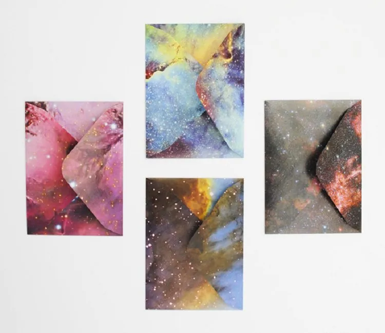 Ethereal Envelopes Covered in Galactic Art