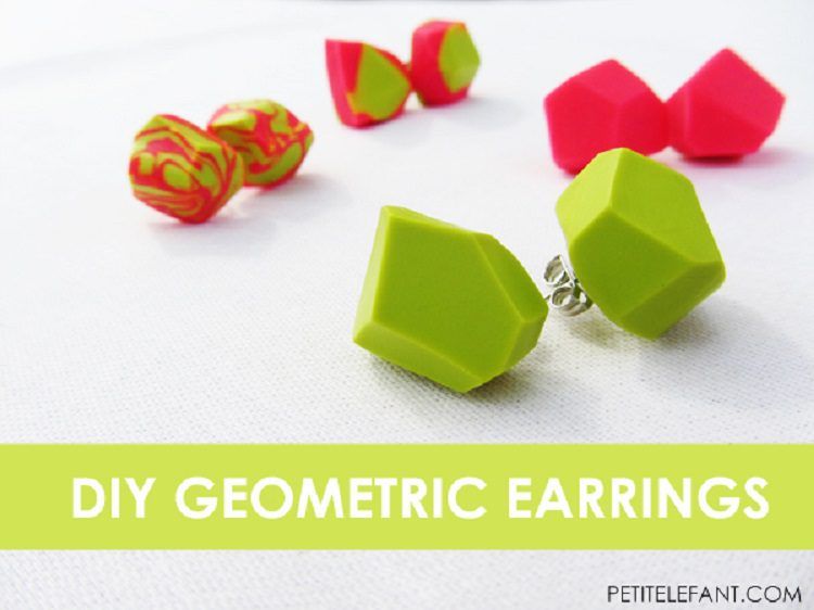 These DIY Clay Earrings Make Geometry Fun