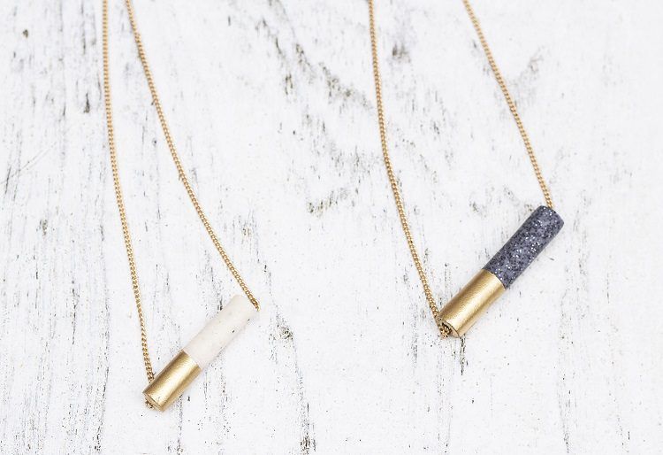 Clay Meets Metal in this Stunning Necklace