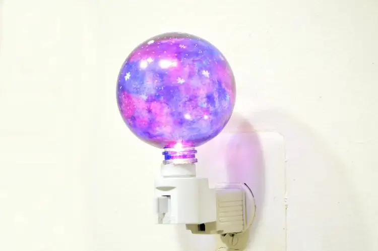 DIY Purple Space Night Light