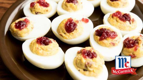 Cranberry Deviled Eggs