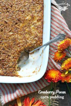 Cranberry Pecan Corn Pudding