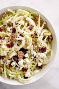 Spiralized Apple Cranberry Salad