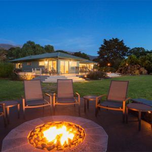 chairs circled around fire pit