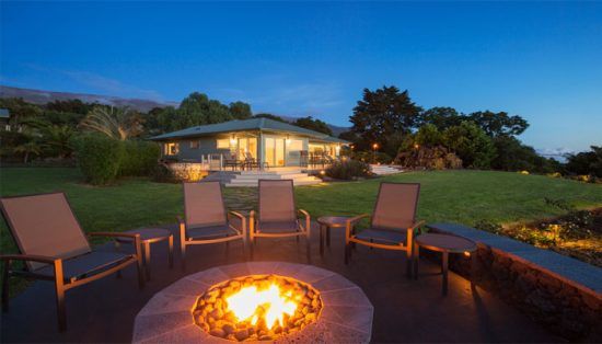 chairs circled around fire pit