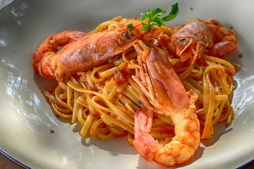 shrimp florentine with zoodles