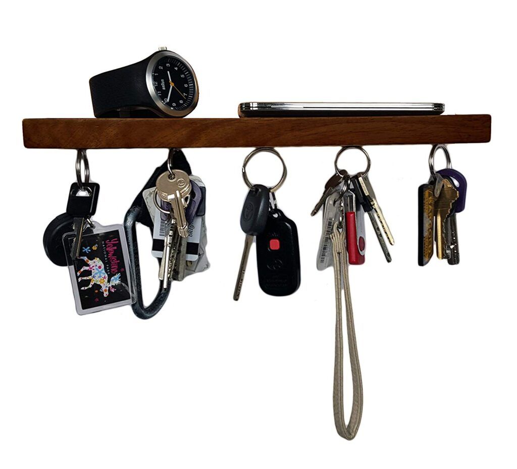 Brooklyn Basix Premium Magnetic Wood Key Ring Holder