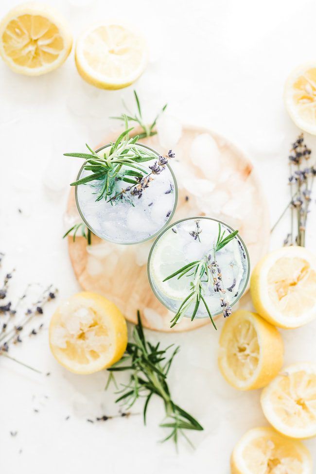 lavender lemonade aesthetically arranged