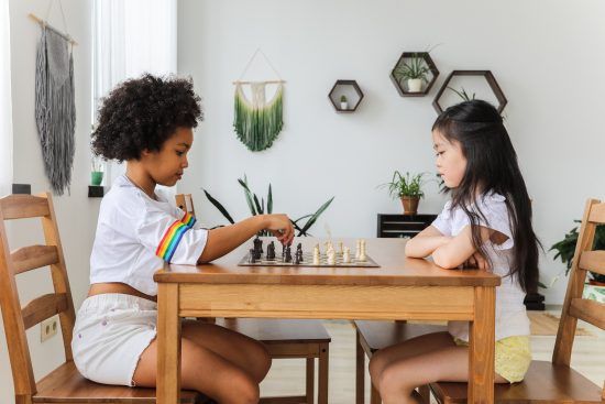 Girls Playing Chess