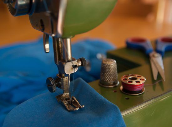 A sewing machine working on one of our Easy sewing projects for beginners