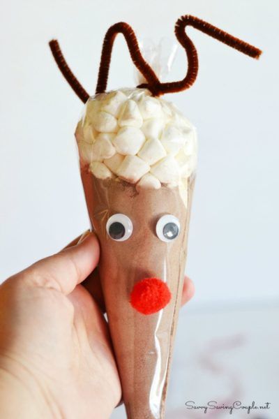 Reindeer Hot Cocoa Cones