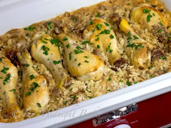 Chicken with Creamy Mushroom Rice