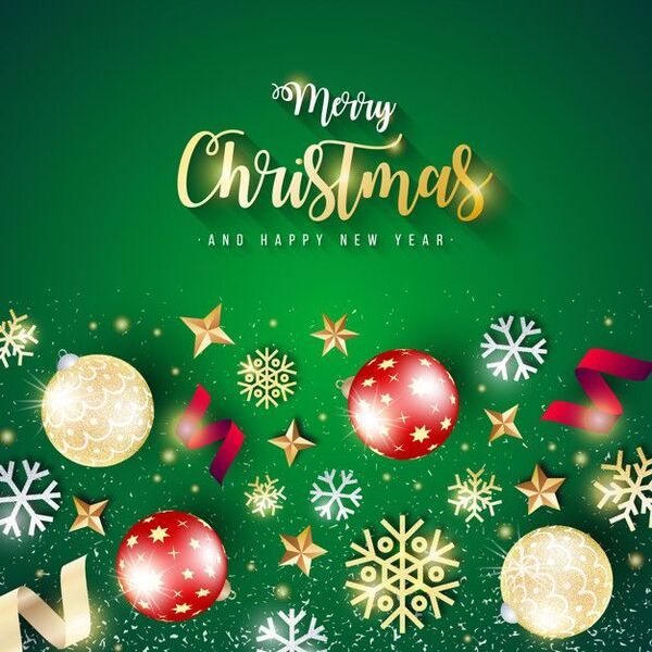 Festive Banners - merry christmas green backdrop