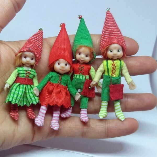 a man holding Miniature Elves