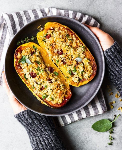 Roasted Delicata Squash with Quinoa