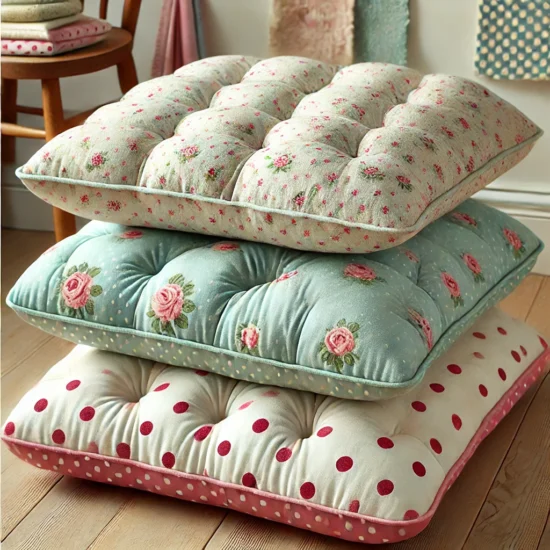 Quilted floor cushion