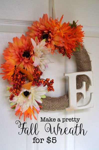 Easy $5 Fall Wreath