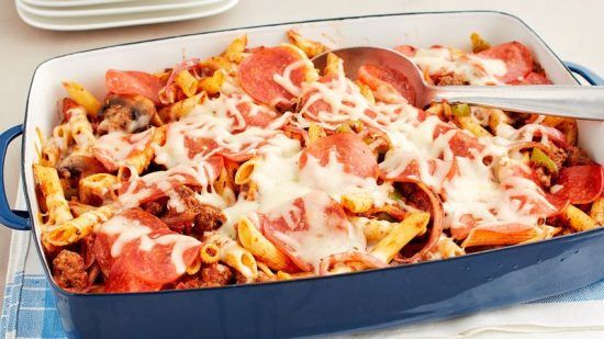 Supreme Pizza Penne Casserole