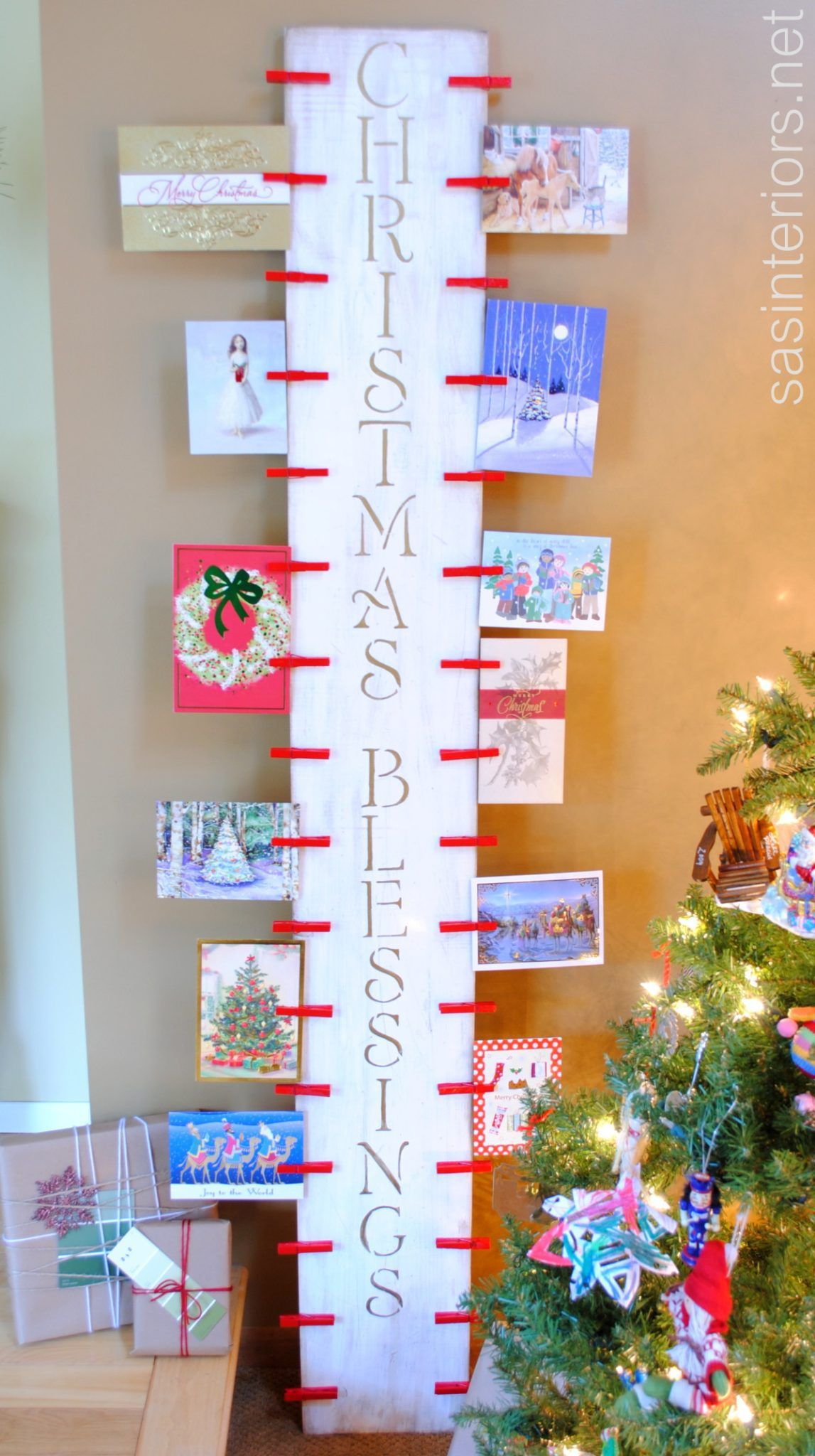 How to make a homemade christmas card holder