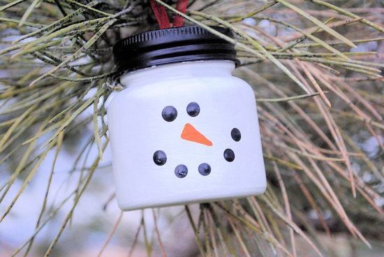 Snowman Jar Ornament