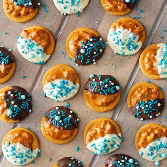 Caramel-Topped Gingersnaps