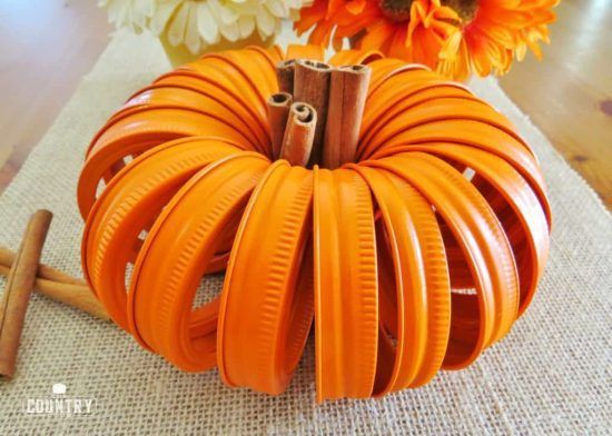 Mason jar Lid Pumpkin