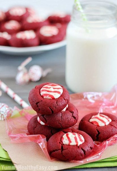 Red Velvet Peppermint Thumbprints