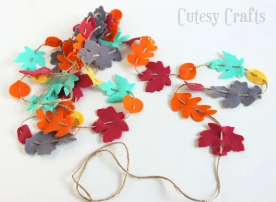 Felt Leaf Garland