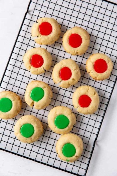 Christmas Thumbprint Cookies