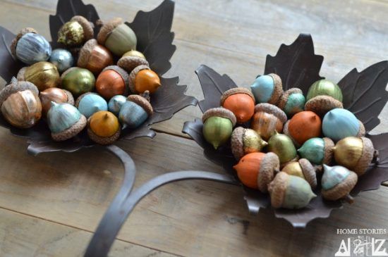 DIY Painted Acorns