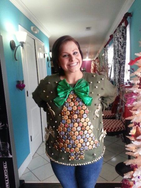 Bottle Cap Christmas Sweater