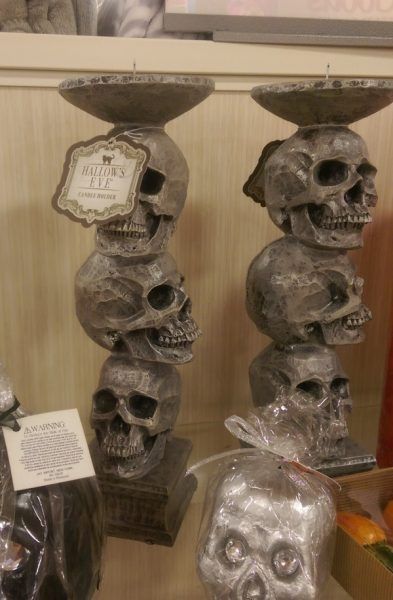 Creepy Halloween Decor Ideas - DIY Skull Candle Holder