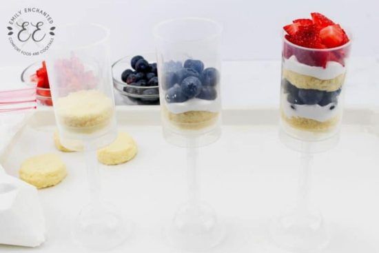 4th of July Cake Cups with Fruit