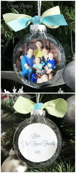 Photo Ornament - Your First DIY Christmas Gift for Grandparents