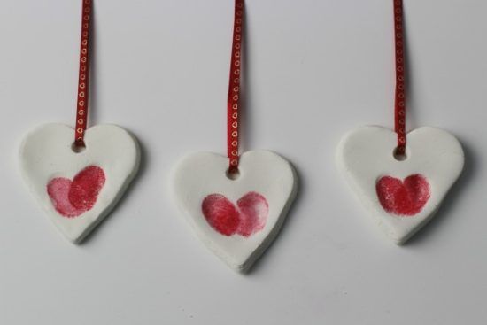 Fingerprint Heart Ornaments