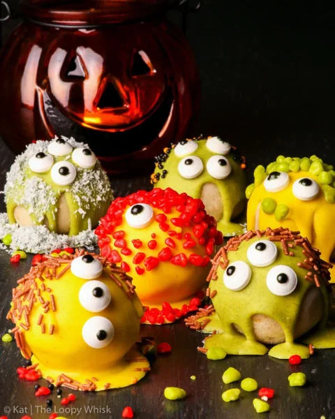 "Spooky" Monster Halloween Cake Balls
