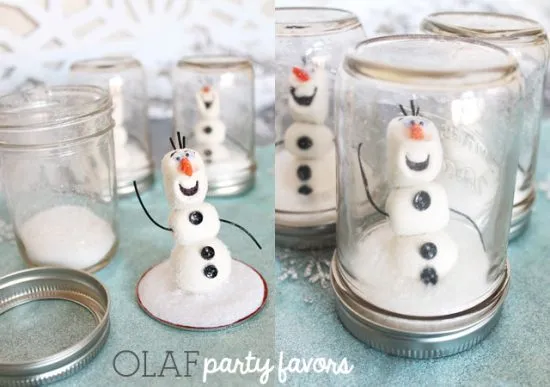 DIY Olaf Snow Globes