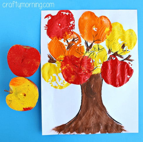 Apple Stamping Tree Craft